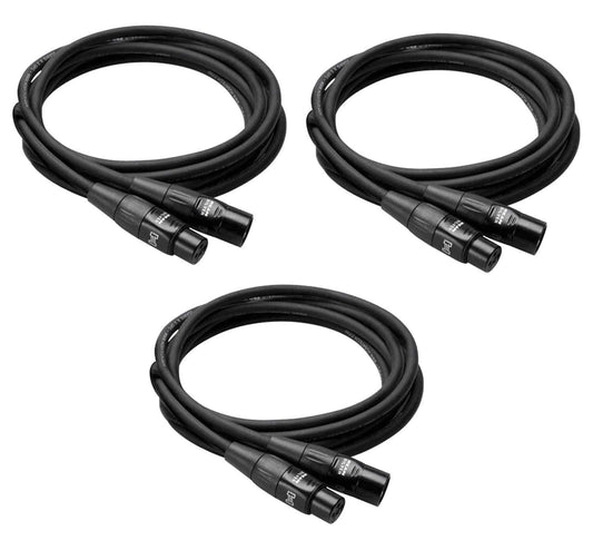 25ft Pro Grade XLR Microphone Cable - 3 Pack