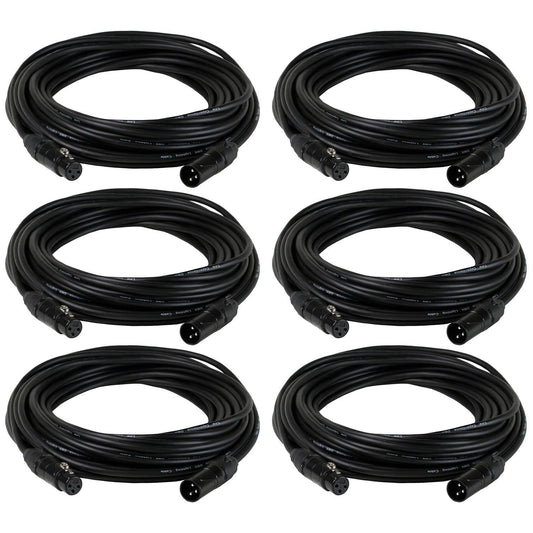 Solena Professional DMX Lighting Cable 50-Foot 6-Pack