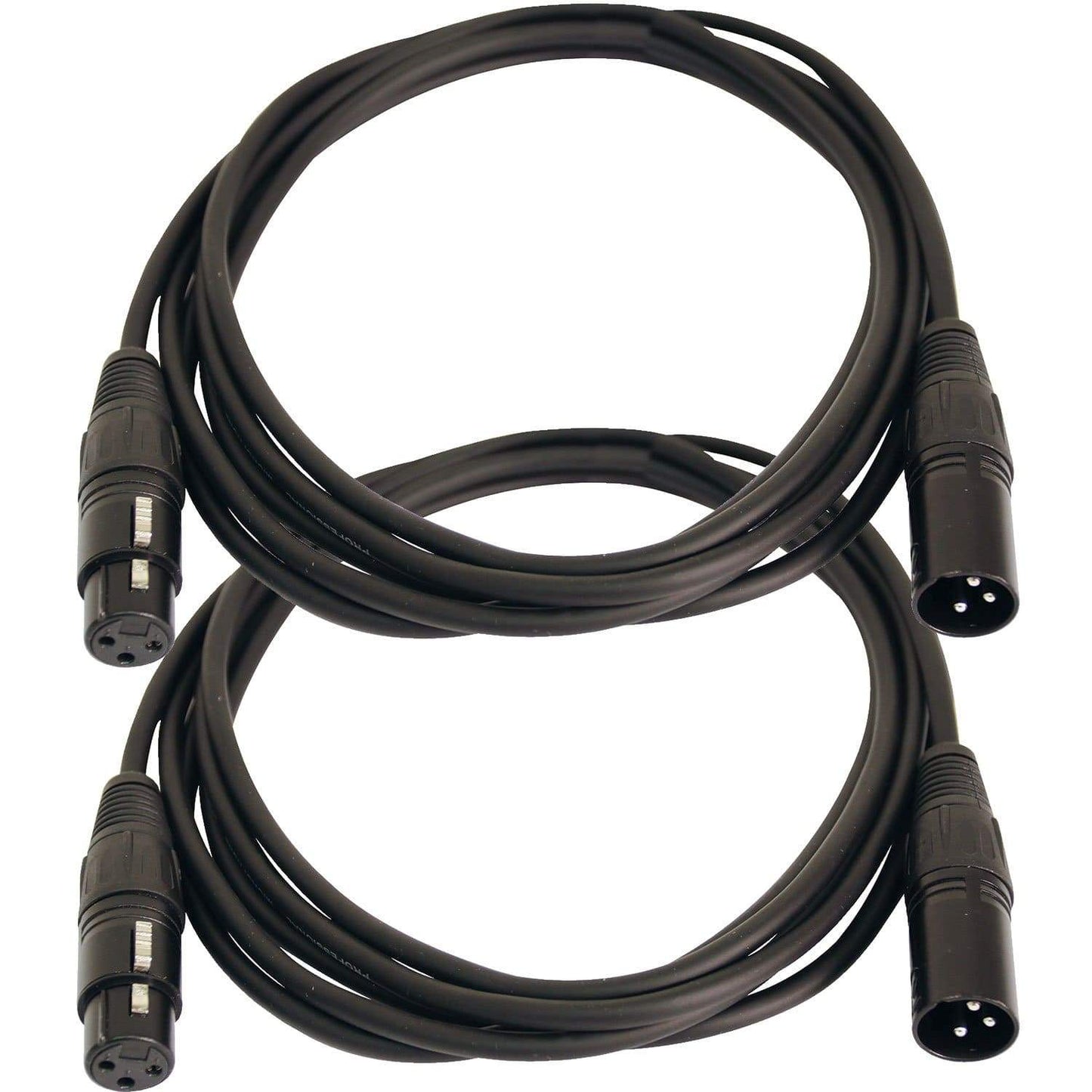 Solena Professional 10ft XLR to XLR Microphone Cable Pair