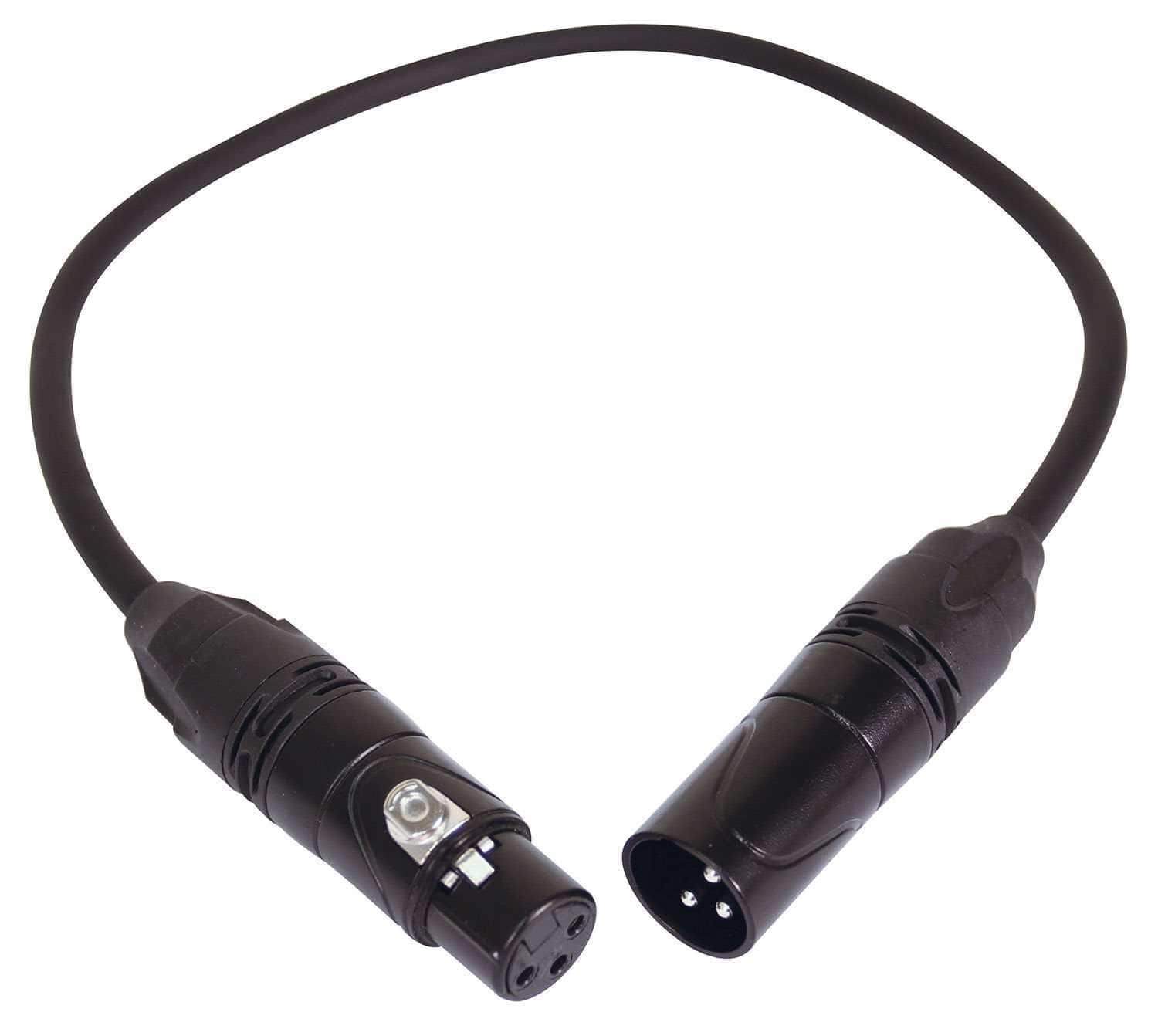 Solena Professional 1.5ft 3-Pin DMX Lighting Cable Pair