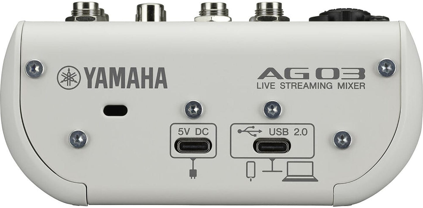 Yamaha AG03MK2-W 3-Channel Mixer / USB Interface for IOS/Mac/PC - White