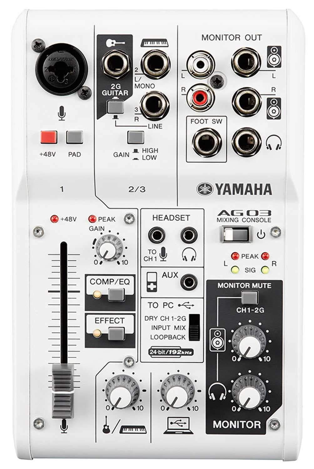 Yamaha AG03 3-Channel USB Audio Interface & Mixer