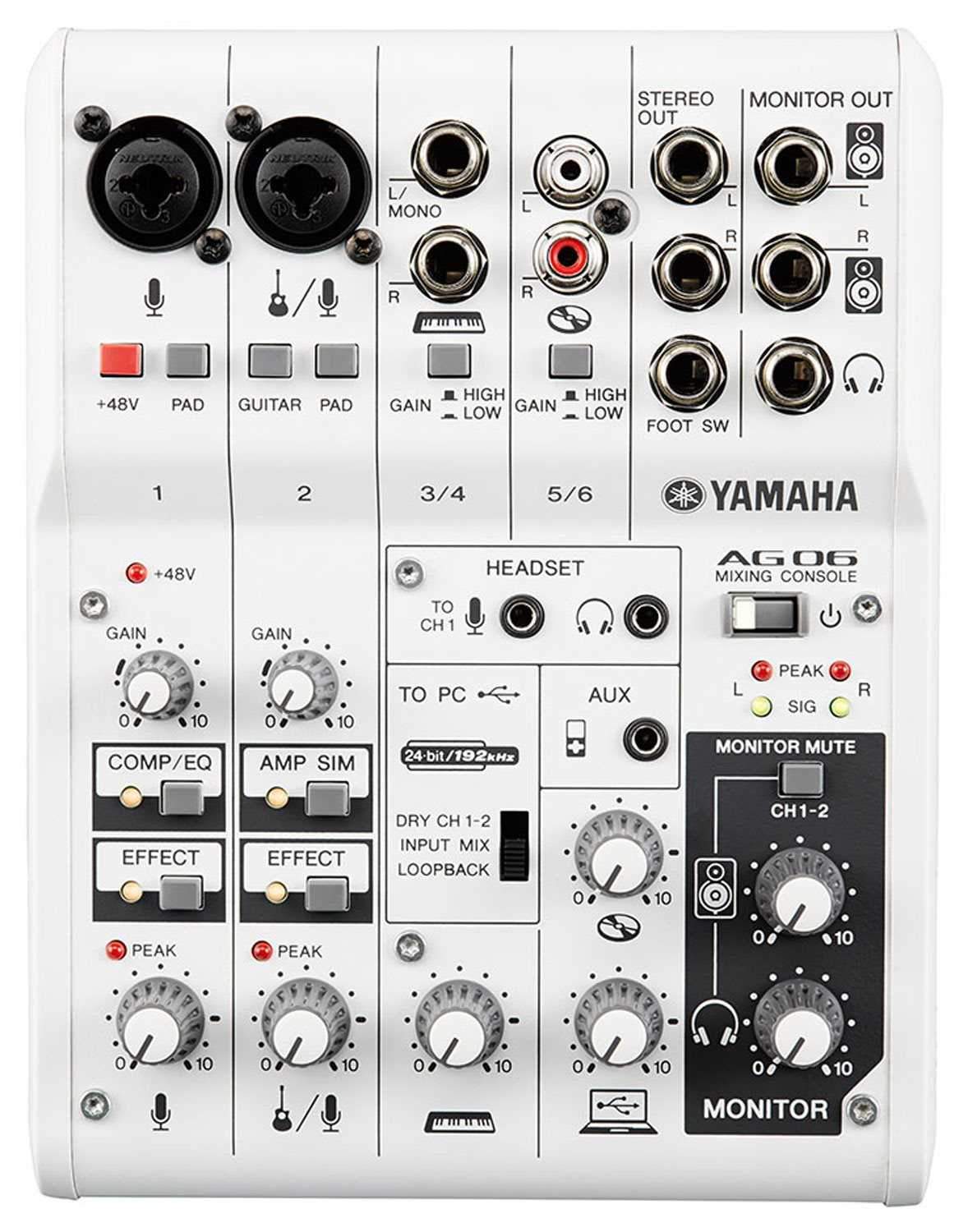 Yamaha AG06 6-Ch USB Audio Interface & Mixer