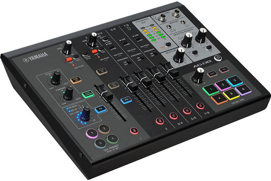 Yamaha AG08-B 8-Channel Mixer/USB Interface for IOS/Mac/PC - Black