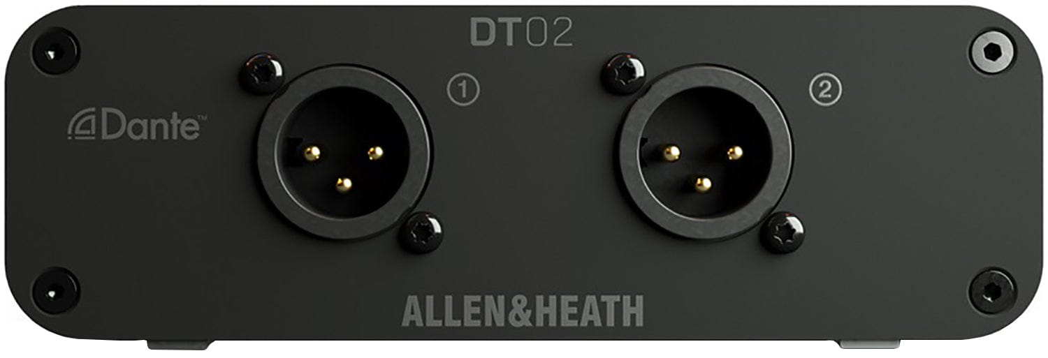 Allen & Heath AH-DT-02-M 2-Out Dante Output Expander with XLR/PoE/DC - Switchable 48kHz / 96kHz