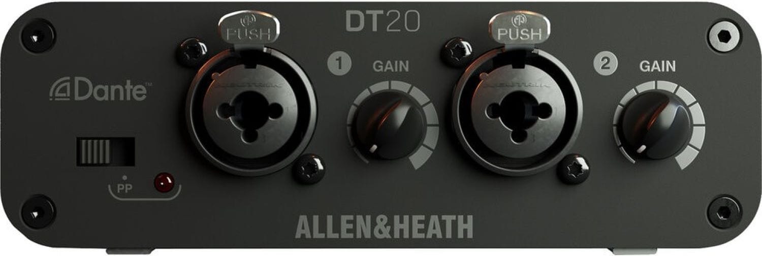 Allen & Heath AH-DT-20-X 2-In Dante Input Expander with dLive 96kHz Mic/Line Inputs/PoE/DC