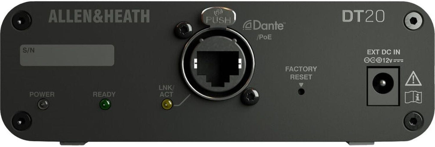 Allen & Heath AH-DT-20-X 2-In Dante Input Expander with dLive 96kHz Mic/Line Inputs/PoE/DC