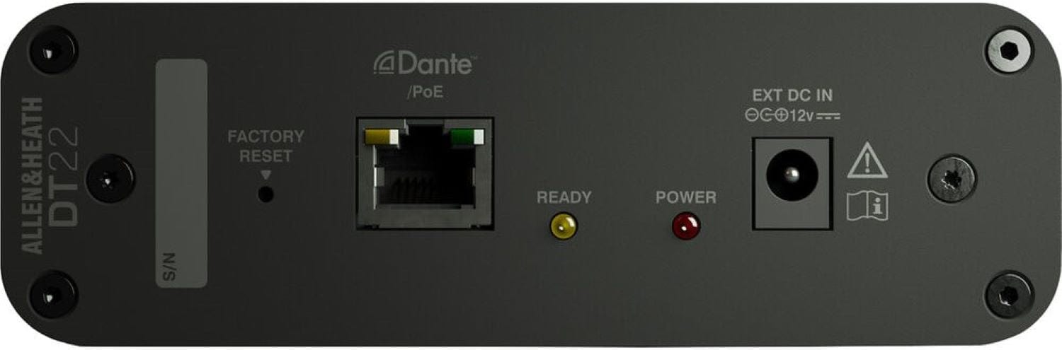 Allen & Heath AH-DT-22-M 2-In x 2-Out Dante I/O Expander with 2 dLive Mic/Line In and 2 Line Out