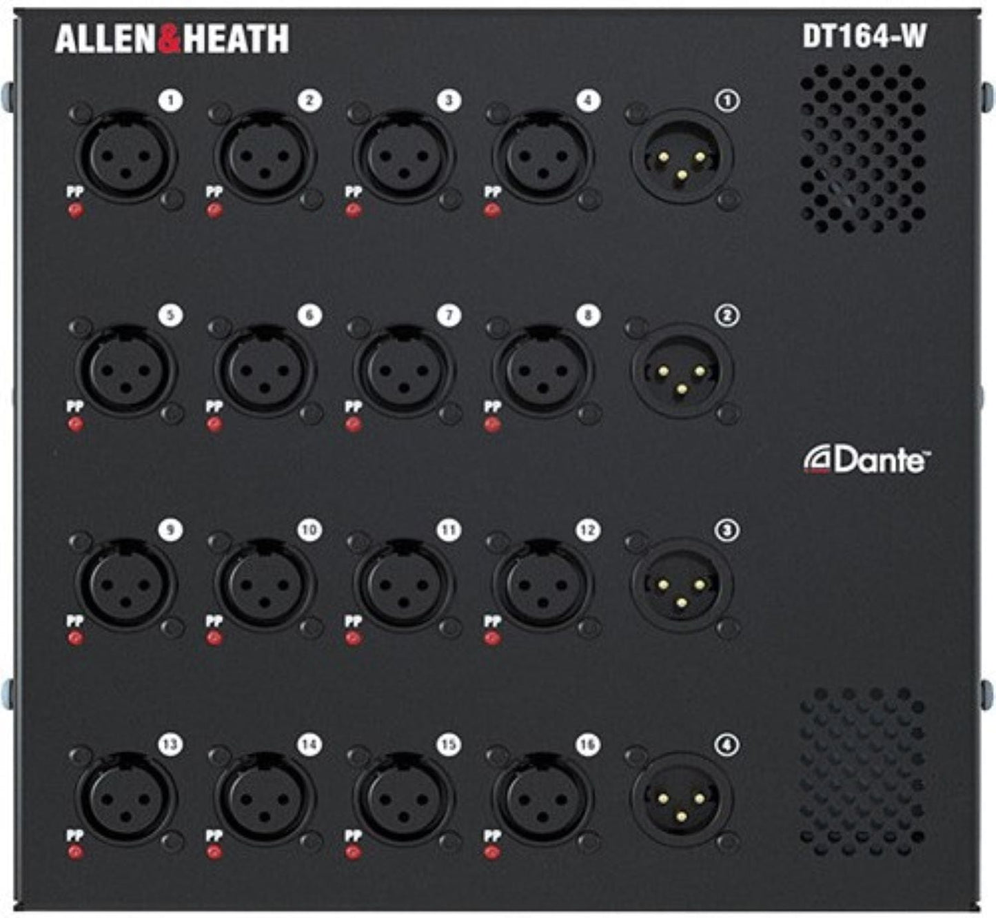 Allen & Heath AH-DT164-W 16 Input x 4 Output Dante Audio Expander Wall Box - 48kHz / 96kHz