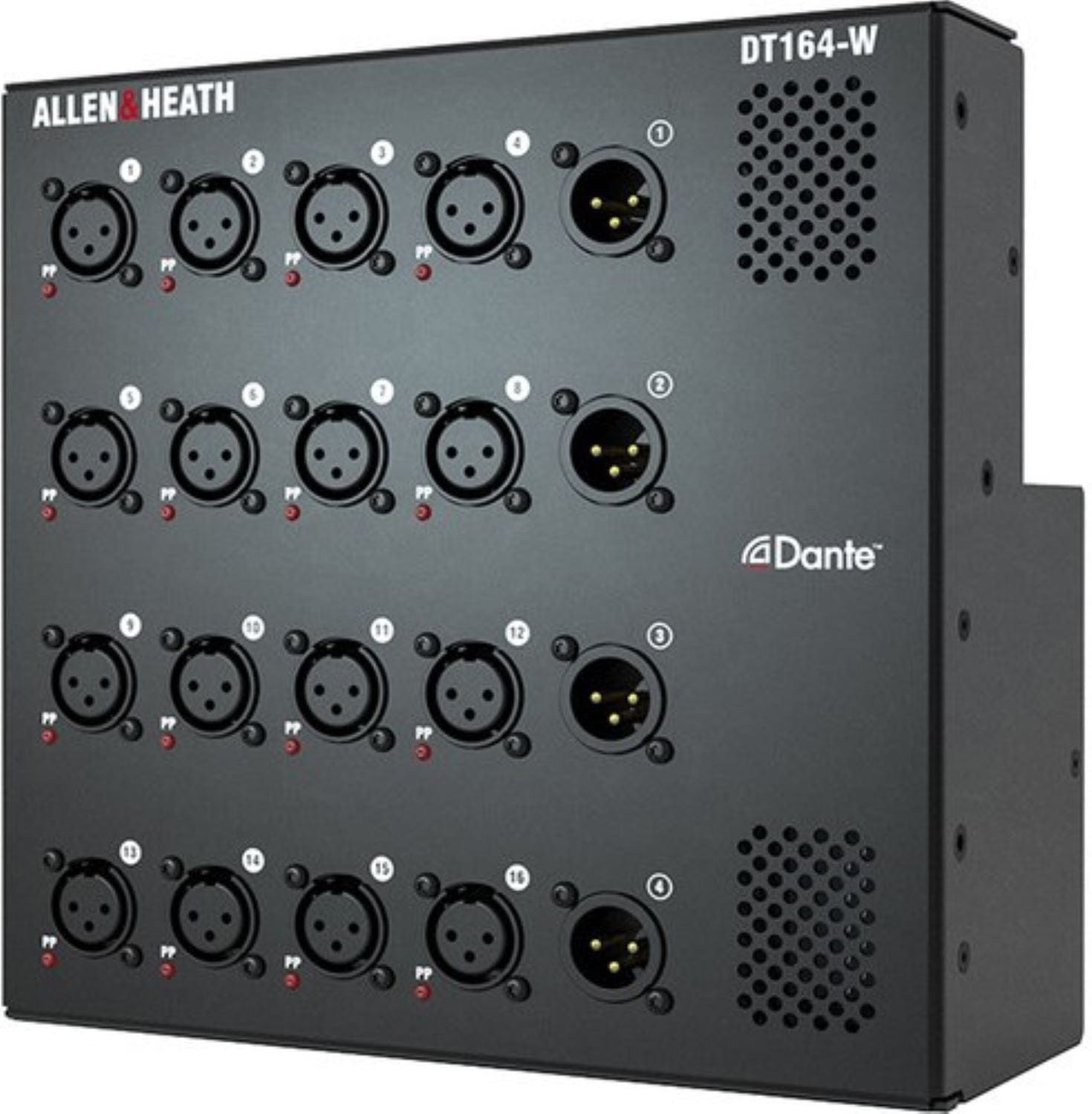 Allen & Heath AH-DT164-W 16 Input x 4 Output Dante Audio Expander Wall Box - 48kHz / 96kHz