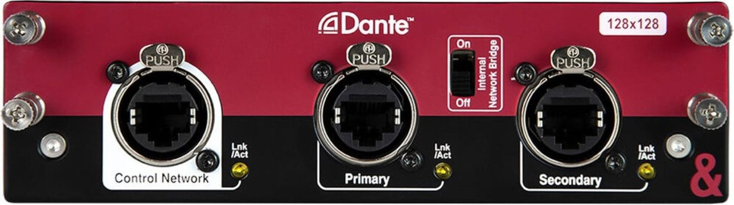 Allen & Heath AH-M-DL-DANTE128-A Dante 128x128 AES67 Compatible DDM Ready 96/48kHz Networking Card