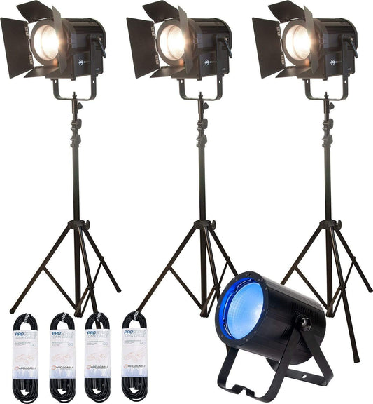 ADJ Advance Stream Pak With 3 LED Studio Lights