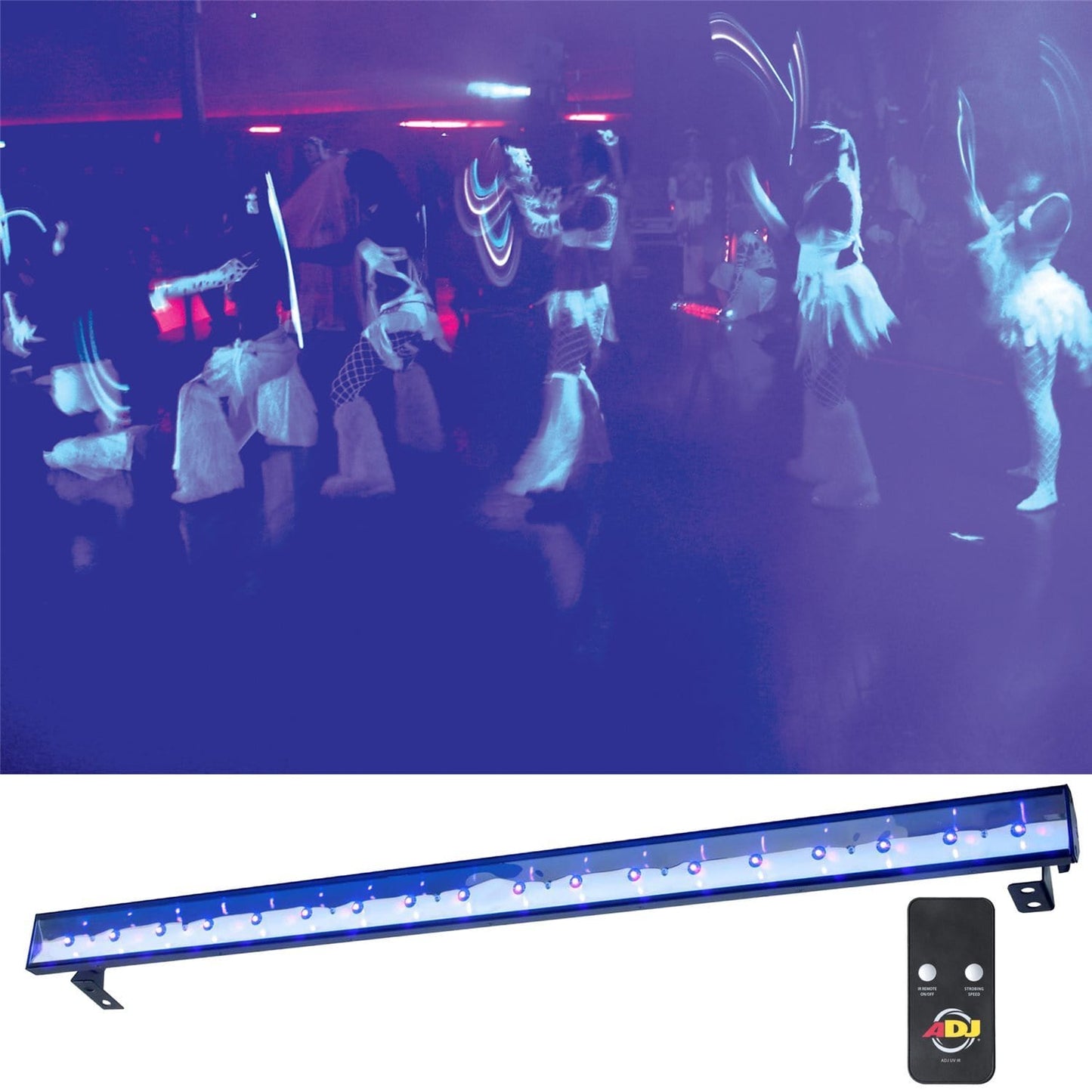 ADJ American DJ Eco UV Bar Plus IR LED Black Light with Remote