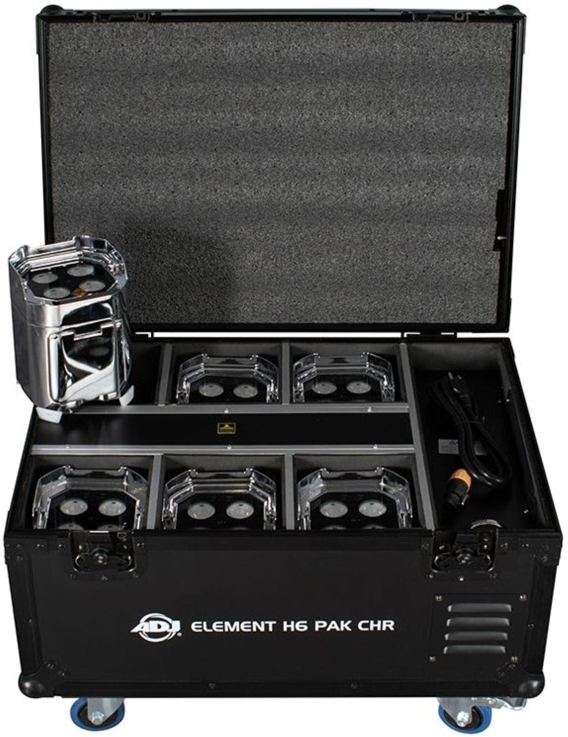 ADJ Element H6 Six Pack with Charging Case - Chrome