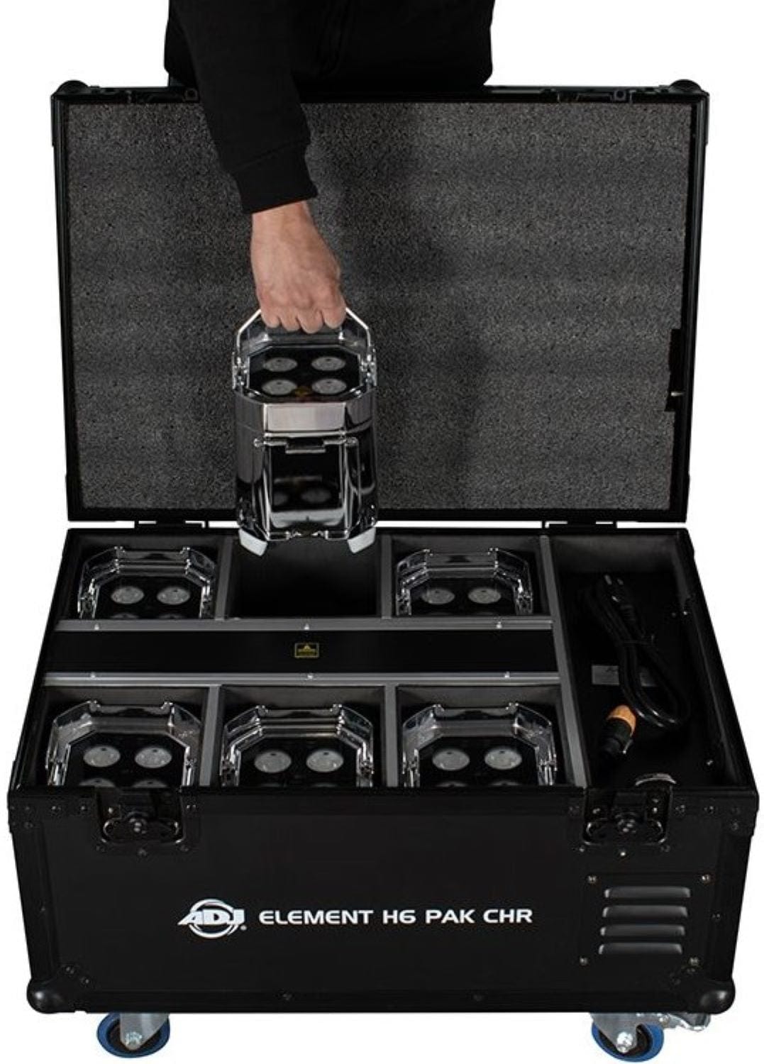 ADJ Element H6 Six Pack with Charging Case - Chrome