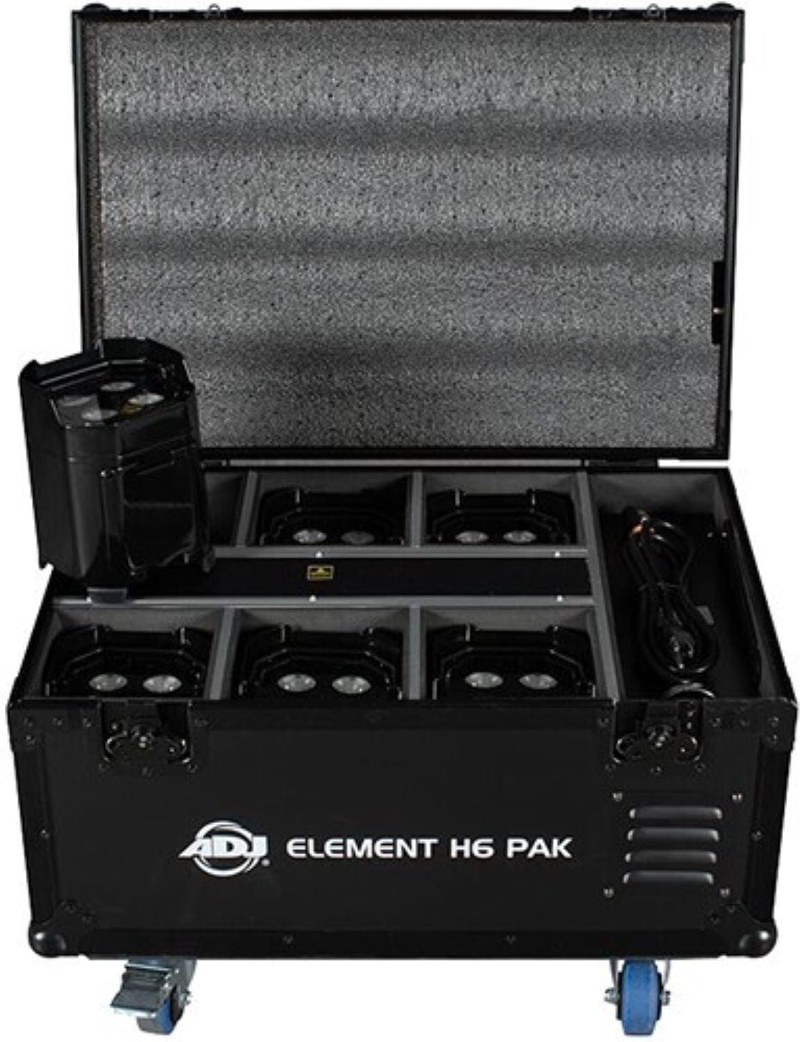 ADJ Element H6 Six Pack with Charging Case - Black