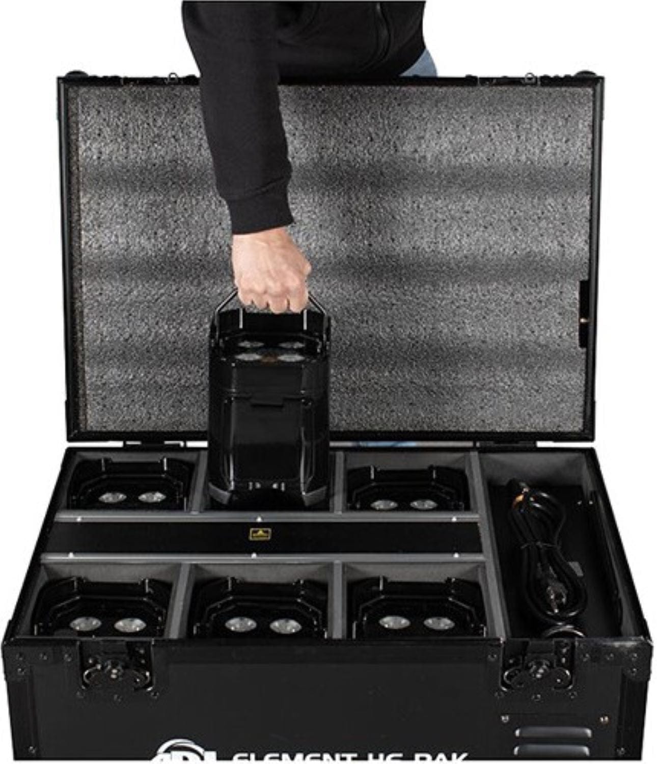 ADJ Element H6 Six Pack with Charging Case - Black