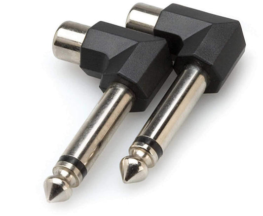 Adapter RCA (F) to RT Angle 1/4 (M) Mono (2-Pk)