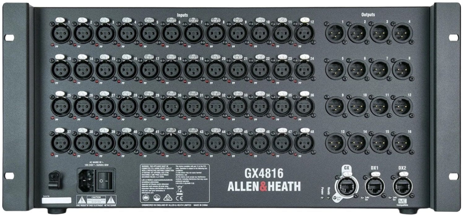 Allen & Heath GX4816 96 kHz 48-Input / 16-Output Portable GX Expander with DX Sockets