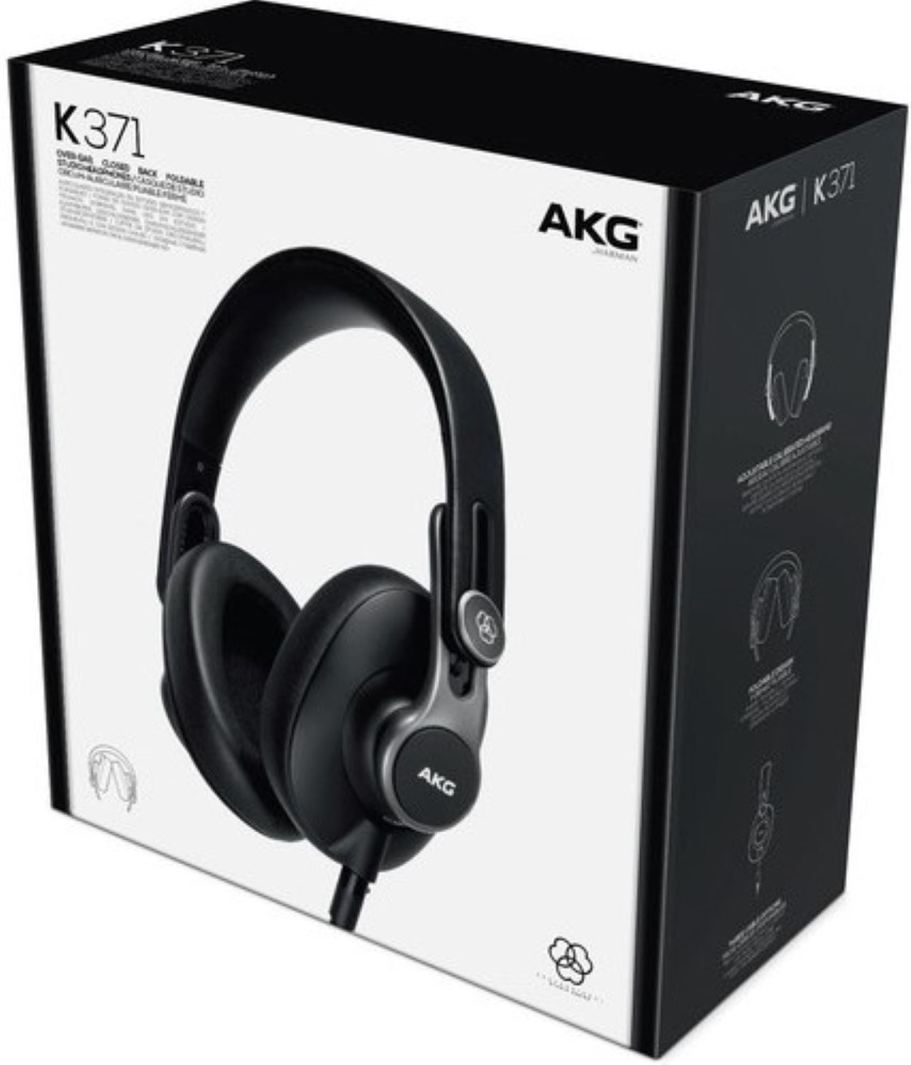 AKG K371 Over-Ear Closed-Back Foldable Studio Headphones