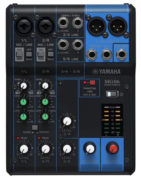 Yamaha MG06 6-Channel Analog PA Mixer