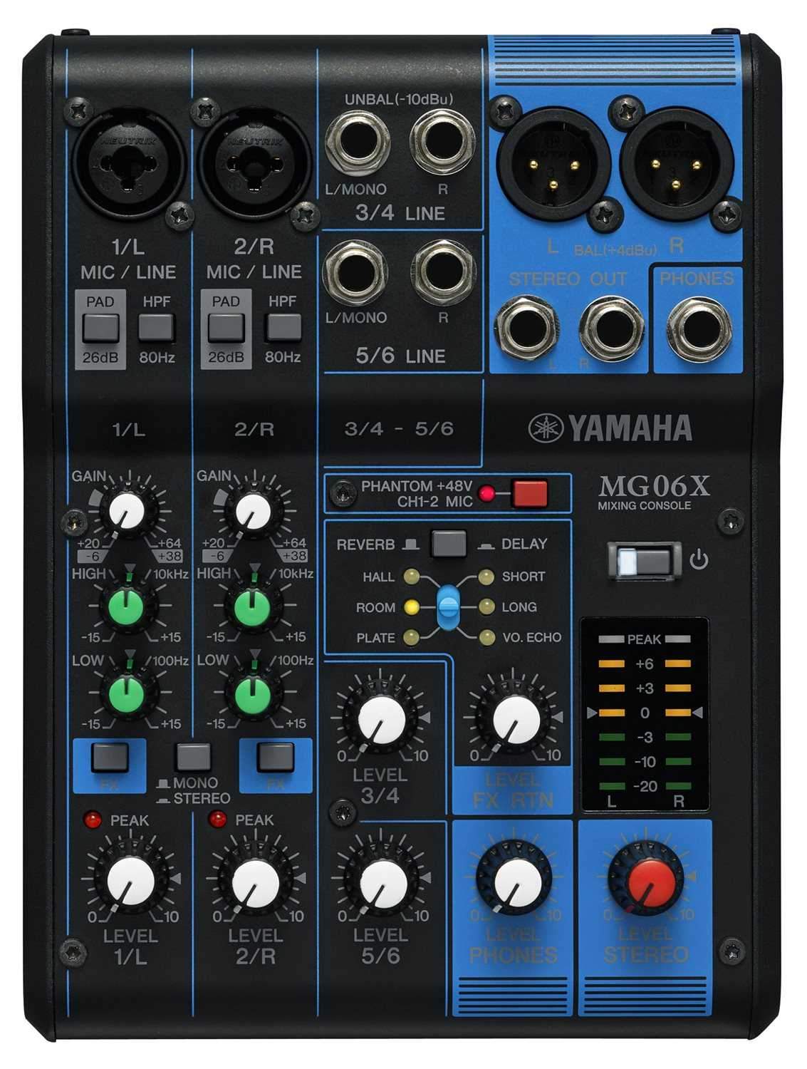 Yamaha MG06X 6-Channel Mixer with Effects