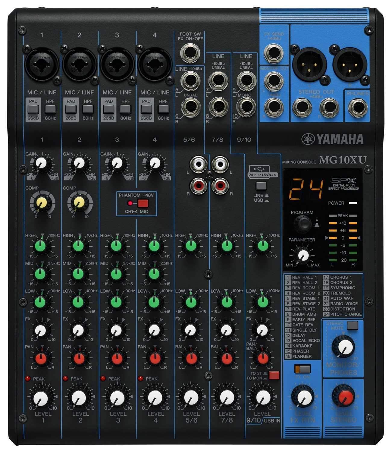 Yamaha MG10XU USB 10-Channel PA & Studio Mixer