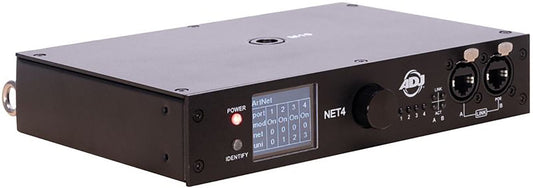 ADJ American DJ NET-4 4-Port DMX Over Ethernet Node with Wired Digital Communication Network