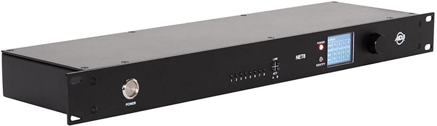 ADJ American DJ NET-8 Rackmount 4-Port DMX over Ethernet Node with Wired Digital Network