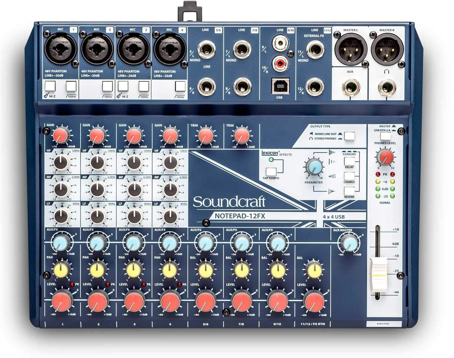 Soundcraft Notepad-12FX 12-Channel Desktop Mixer with USB & Effects