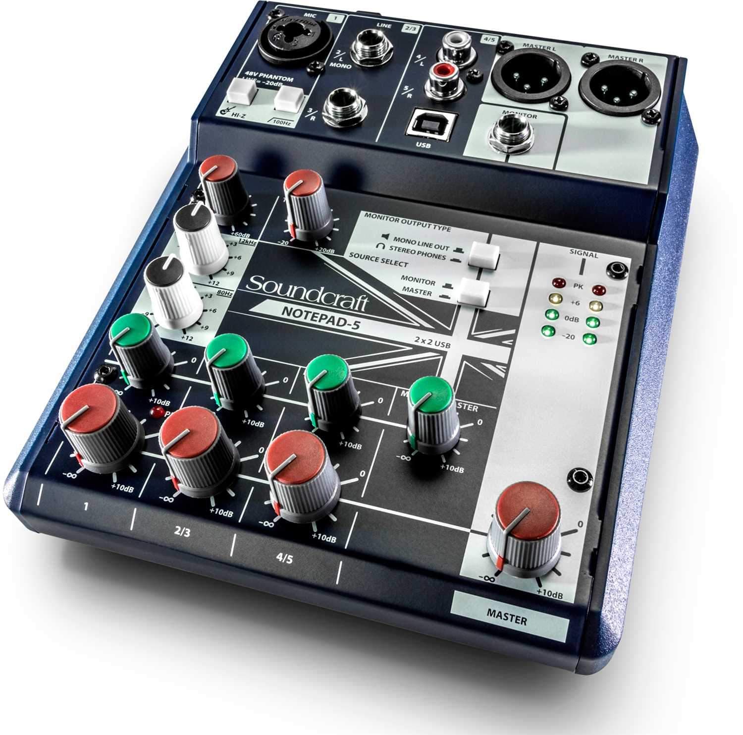 Soundcraft Notepad-5 5-Channel Desktop Mixer with USB