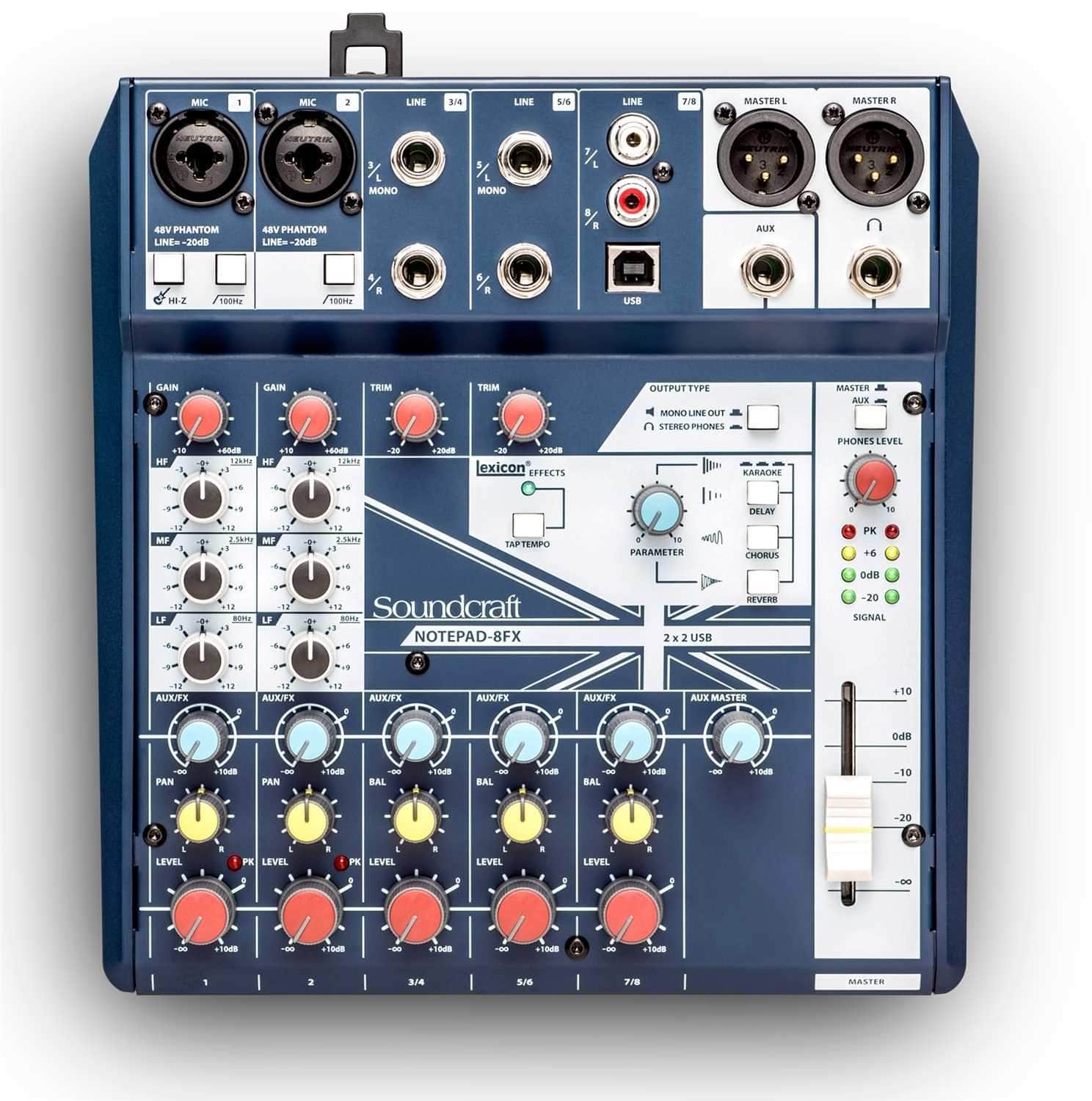 Soundcraft Notepad-8FX 8-Channel Desktop Mixer with USB & Effects