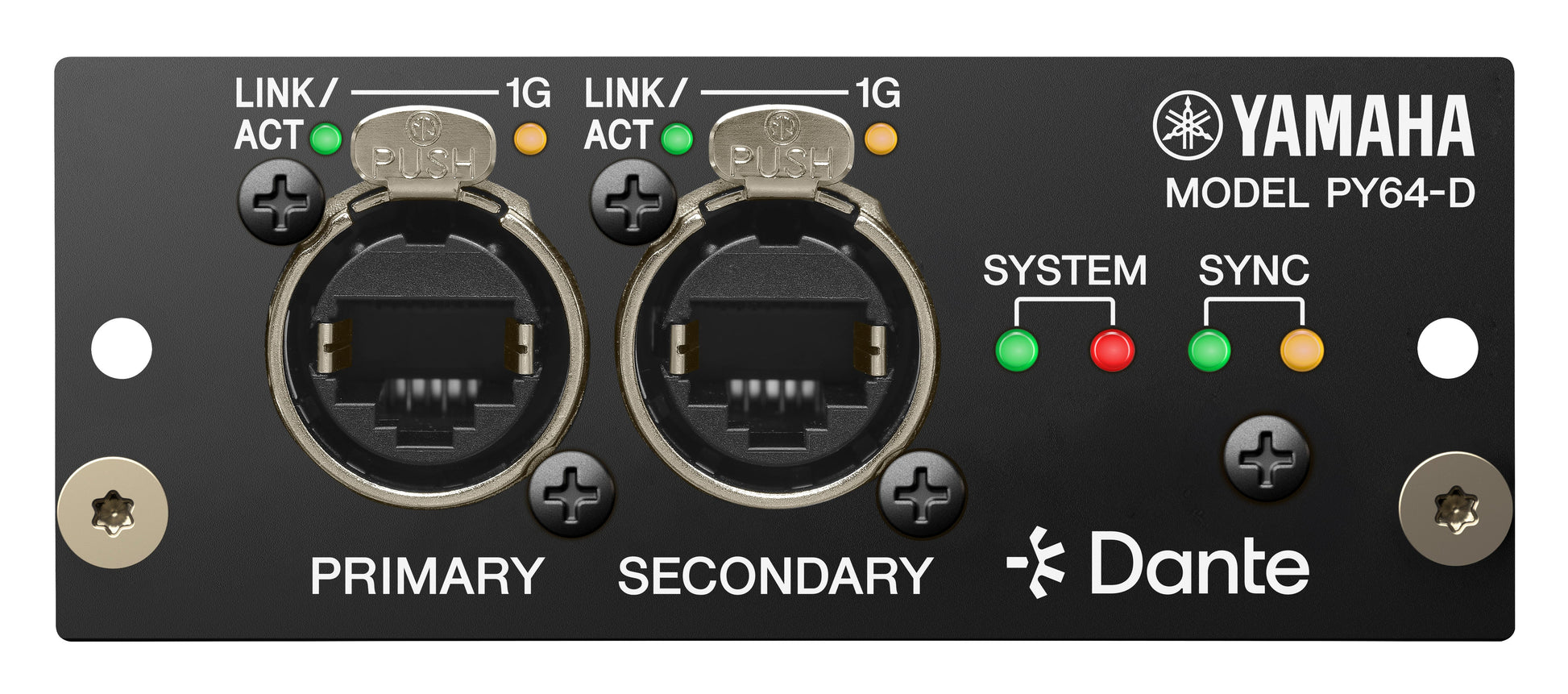 Yamaha PY64-D Dante Interface 64x64 Expansion Card with SRC for DM7 Mixers