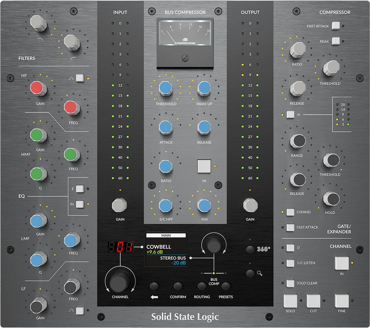 SSL UC1 All-In-One Hardware Plug-In Controller for The SSL Native Channel Strip 2 and Bus Compressor 2