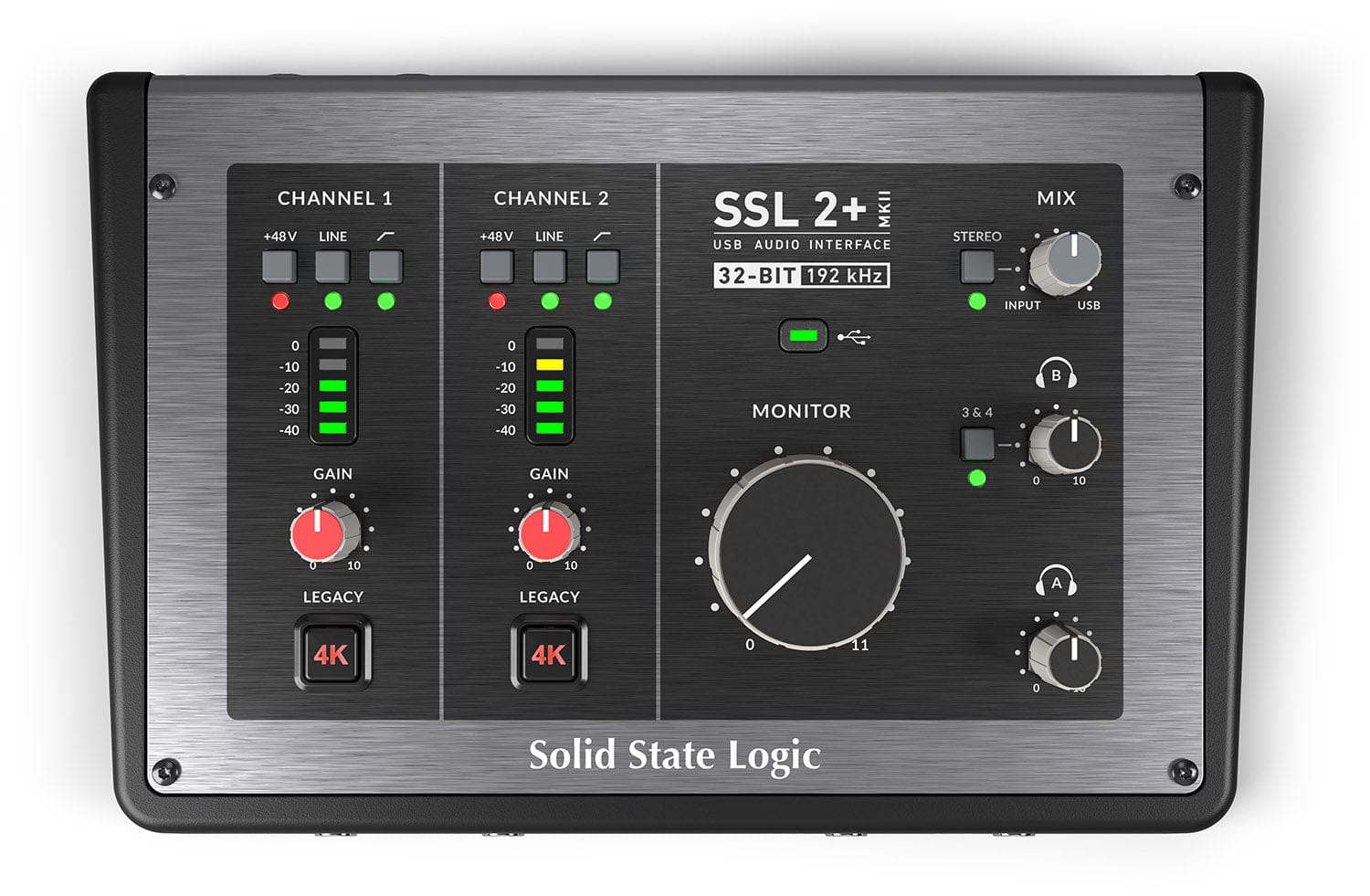 Solid State Logic SSL 2+ MKII 2x4 USB-C 32-Bit Audio Interface