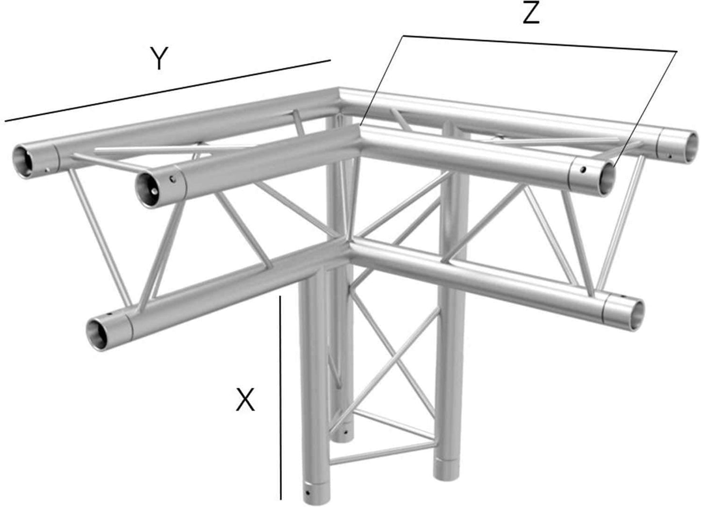 Triangle 9-In Truss F23 3W 90D Crn 1.64Ft (.5M)