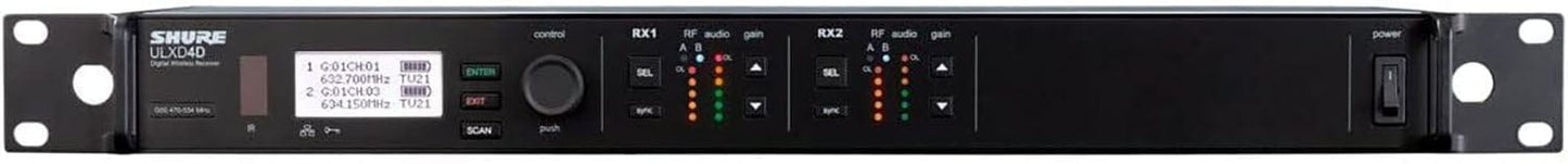 Shure ULXD4D Dual-Channel Digital Wireless Receiver - G50 Band