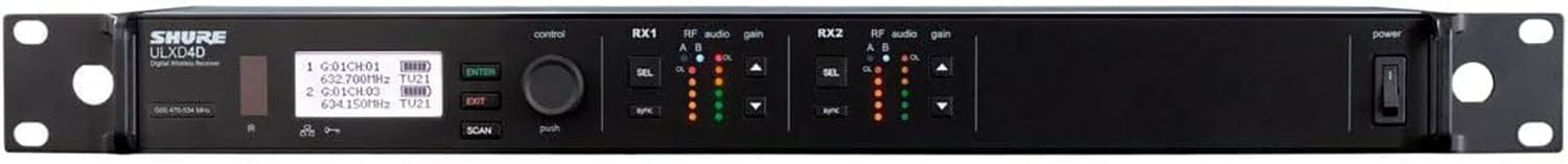 Shure ULXD4D Dual-Channel Digital Wireless Receiver - J50A Band