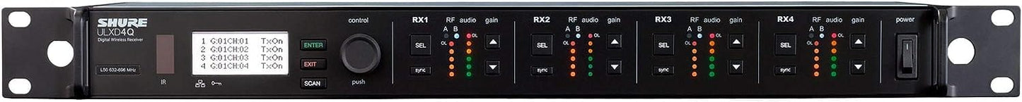 Shure ULXD4Q-H50 Digital Quad Receiver H50 / 534-598MHz