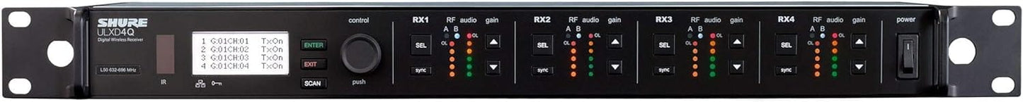 Shure ULXD4Q Quad-Channel Digital Wireless Receiver - X52 Band