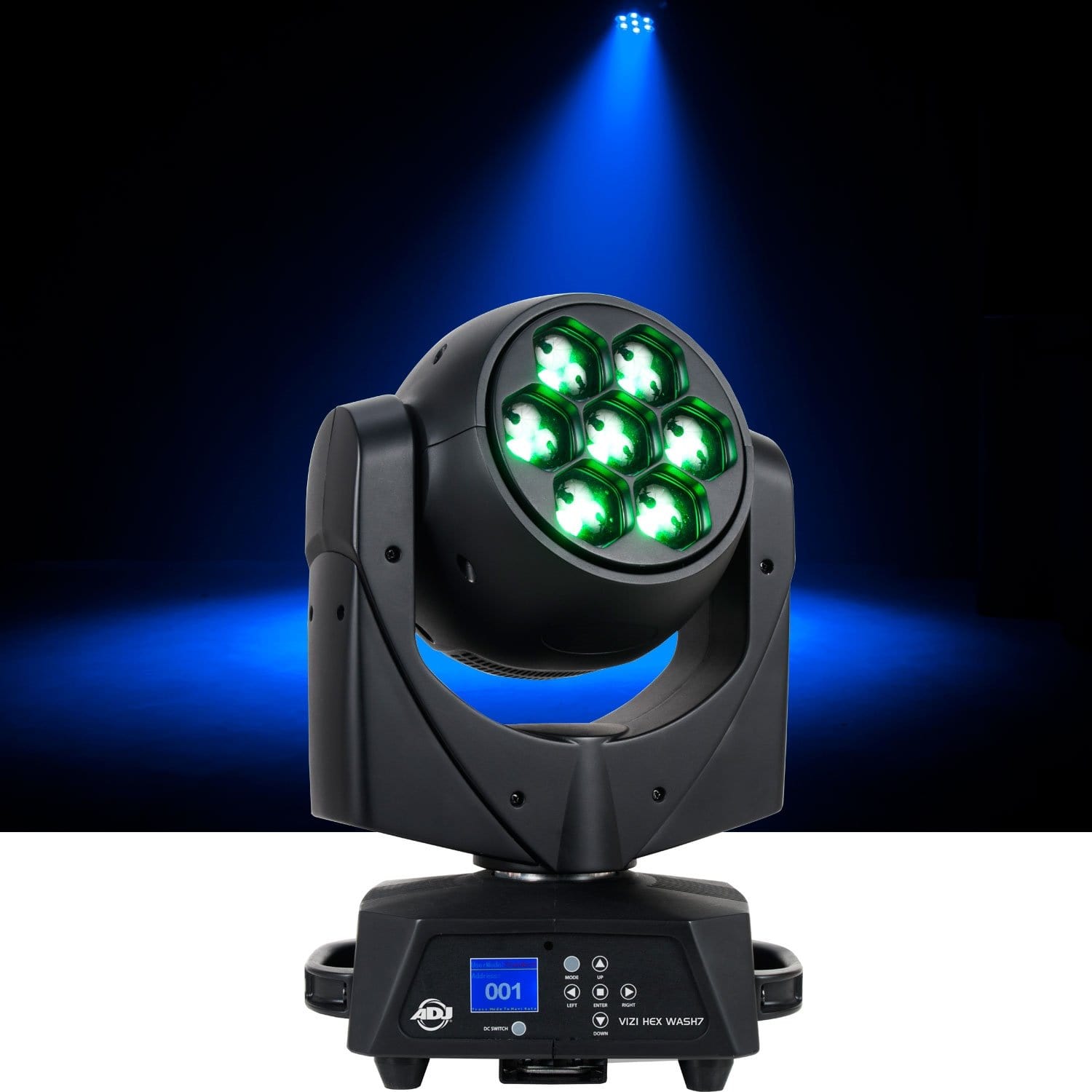 ADJ American DJ Vizi Hex Wash 7 LED 7x15-Watt Hex Moving Head Light