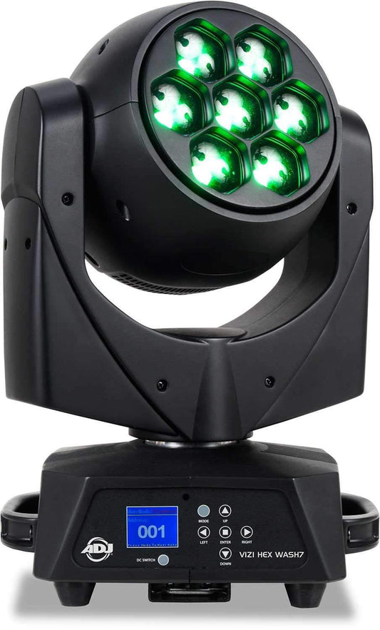 ADJ American DJ Vizi Hex Wash 7 LED 7x15-Watt Hex Moving Head Light