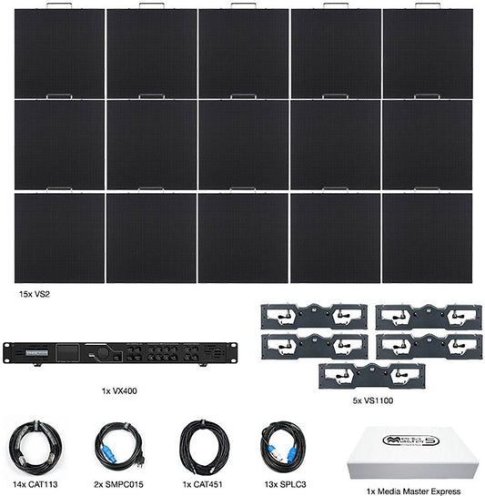 ADJ American DJ VS2 5X3 ArKaos Video Panel System with 15x VS2 LED Panels