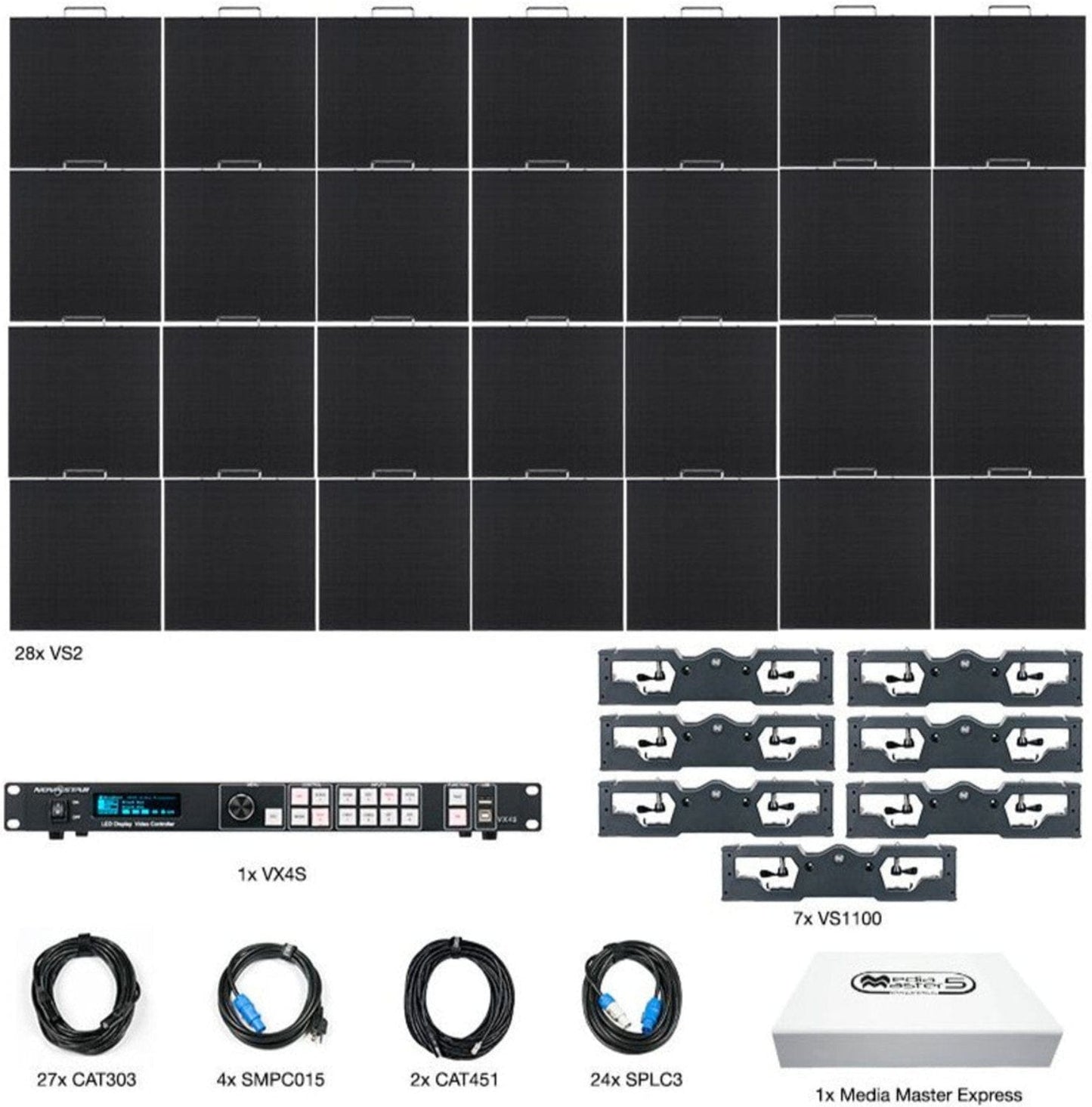 ADJ American DJ VS2-7X4 ArKaos Video Panel System with 28x VS2 LED Panels