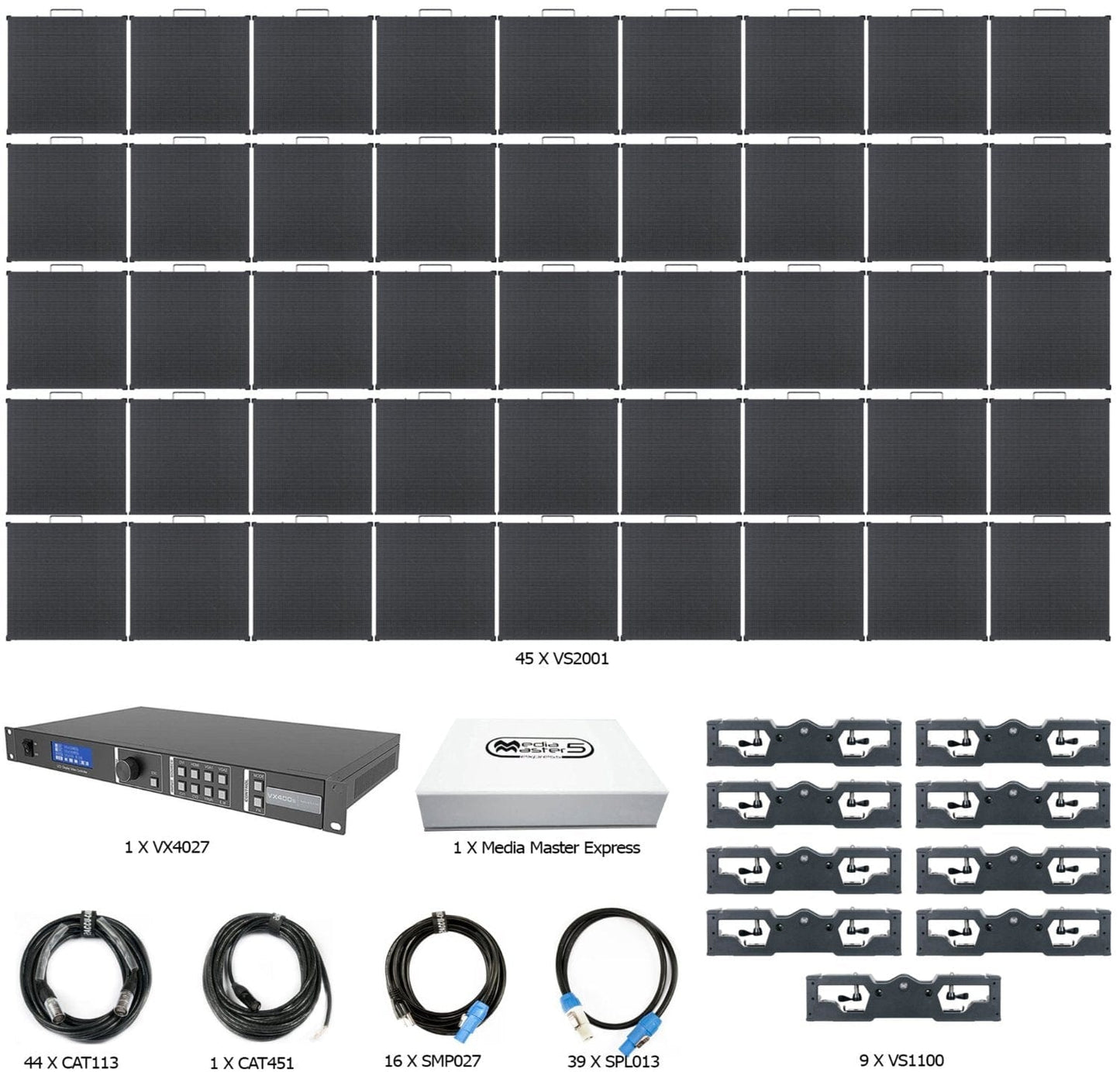 ADJ American DJ VS2-9X5 ArKaos Video Panel System with 45x VS2 LED Panels