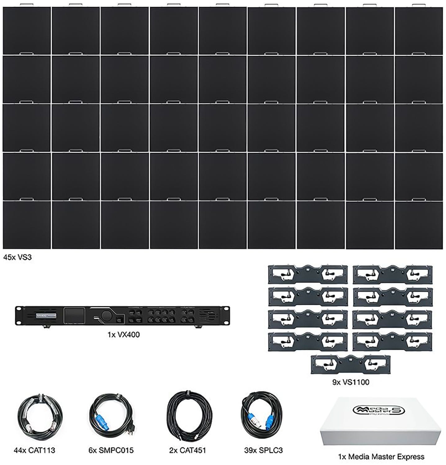 ADJ American DJ VS3-9X5 ArKaos Video Panel System with 45x VS3 LED Panels