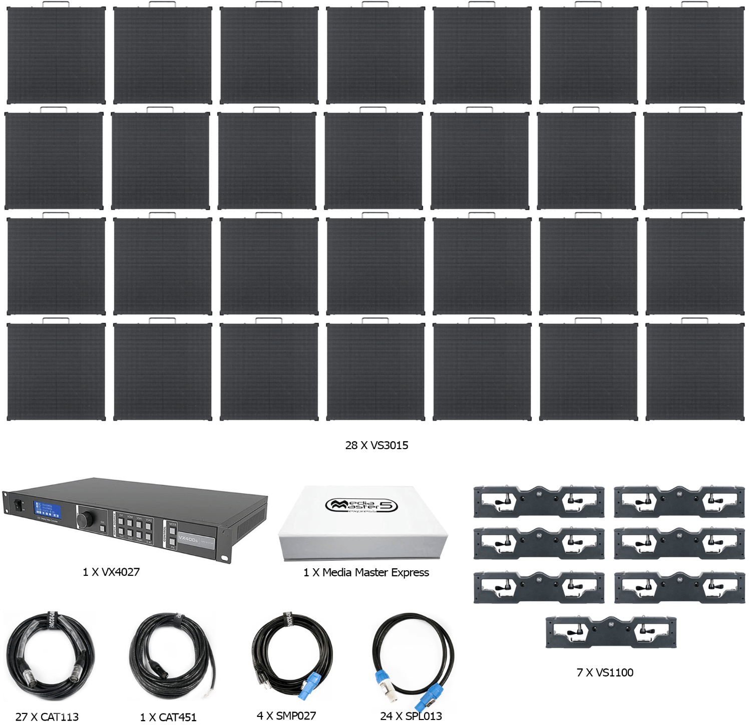 ADJ American DJ VS3-7X4 ArKaos Video Panel System with 28x VS3 LED Panels