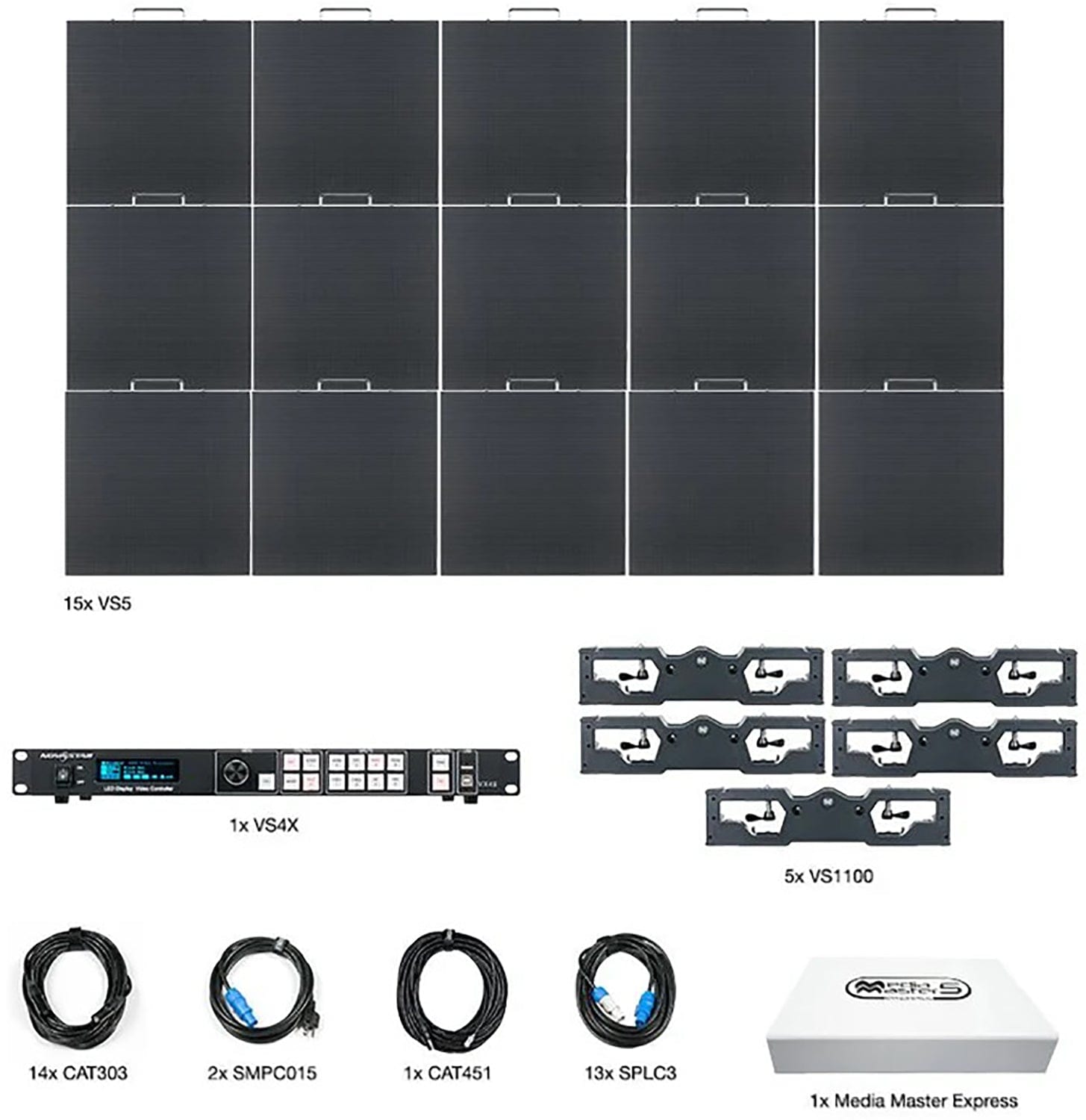 ADJ American DJ VS5-5X3 ArKaos Video Panel System with 15x VS5 LED Panels