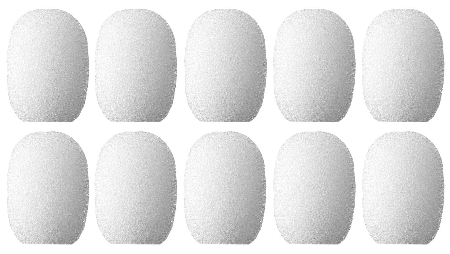 AKG 6500H00480 / W82 (10 Pack) Windscreens for LC82 MD MicroLite Microphones - White