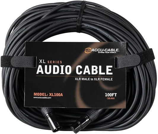 Accu-Cable XL100A 100-Foot XLR Audio Cable